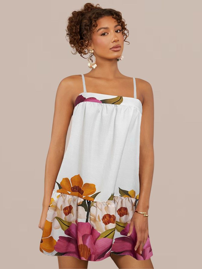 Vestido Faby Curtinho Soltinho- Branco - MeiMi Amores 