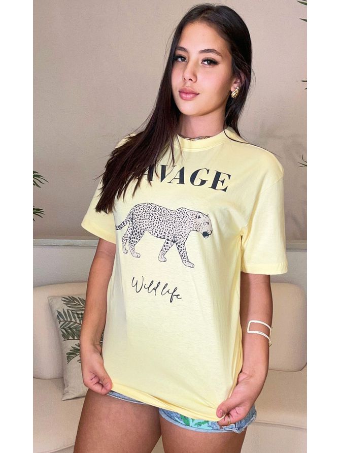 Camiseta TSHIRT Oversize - Amarelo - MeiMi Amores 