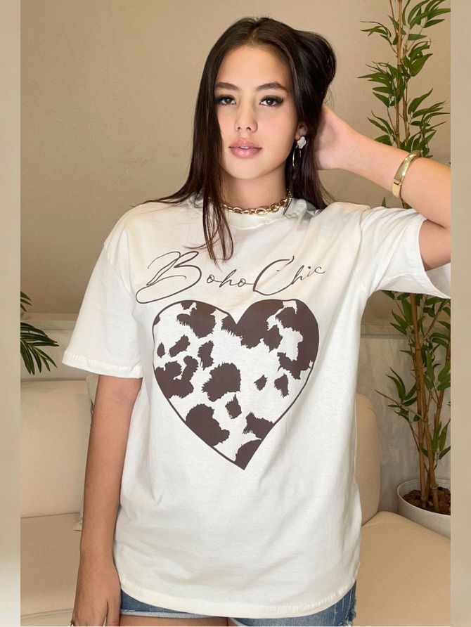 Camiseta TSHIRT Oversize - Branco - MeiMi Amores 