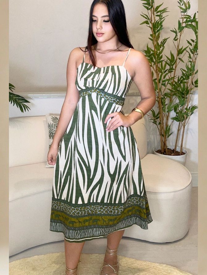 Vestido Midi Debora Estampado - MeiMi Amores 