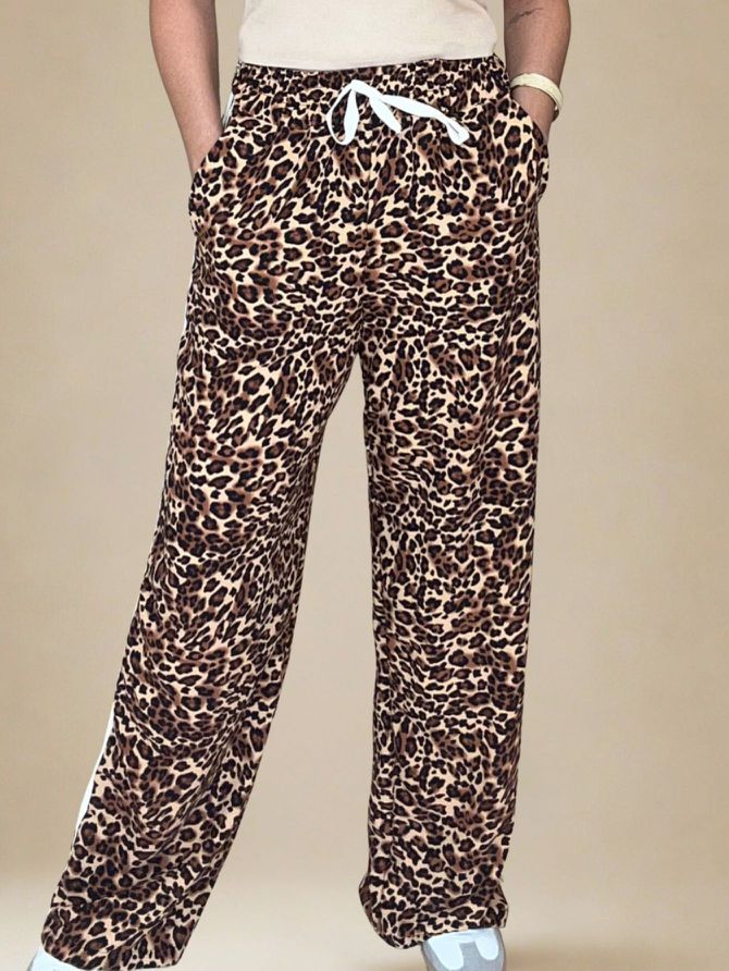 Calça Pantalona Animal Print - Onça - MeiMi Amores 