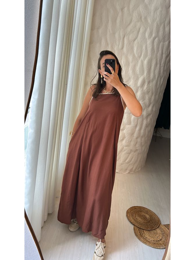 Vestido Andressa Longo e Sofisticado - Marr... - MeiMi Amores 