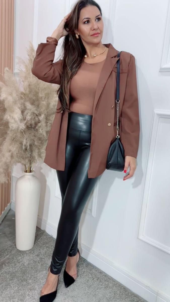 Blazer alfaiataria oversized c/bolsos e cinto Ref:3193