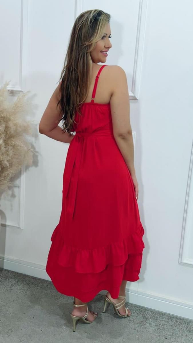 Vestido midi Gloria botões Ref:3433