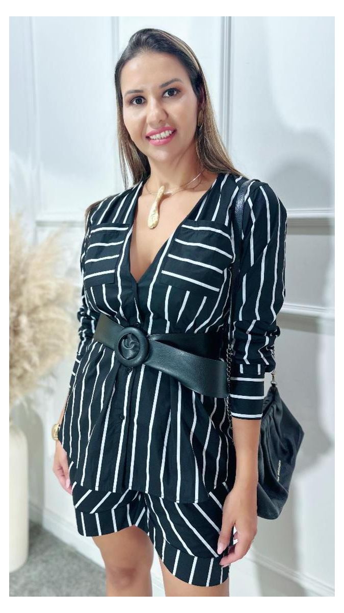 Conjunto Barbara listrado Ref:3521