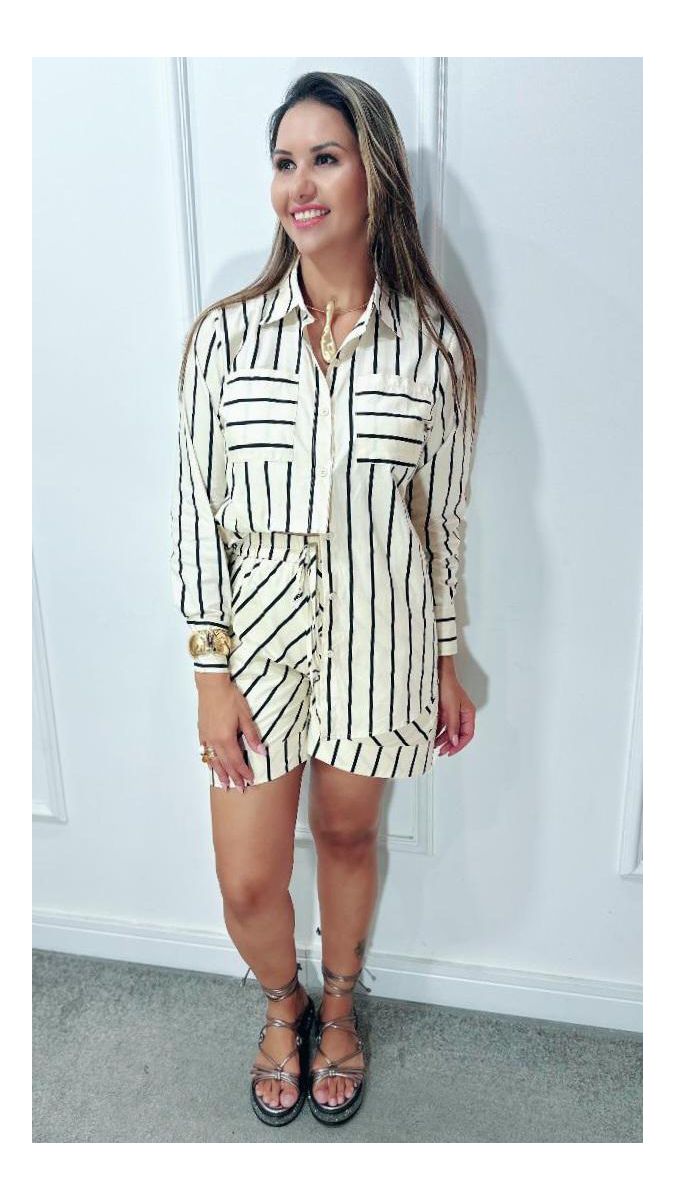 Conjunto Barbara listrado Ref:3521