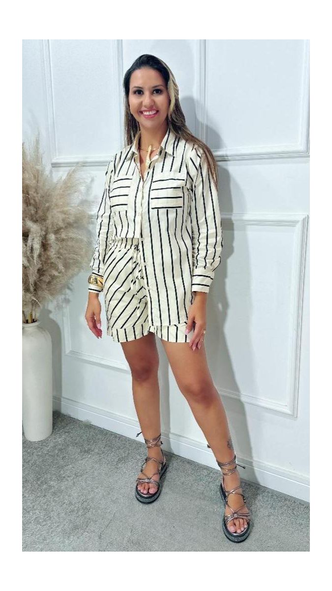 Conjunto Barbara listrado Ref:3521