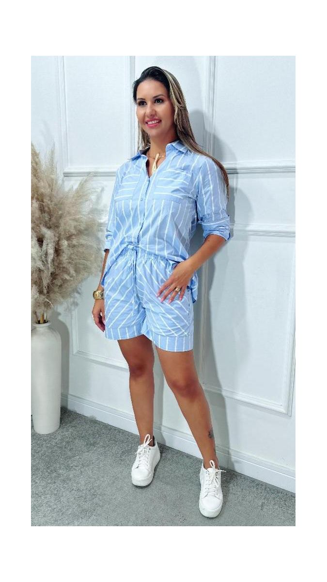 Conjunto Barbara listrado Ref:3521