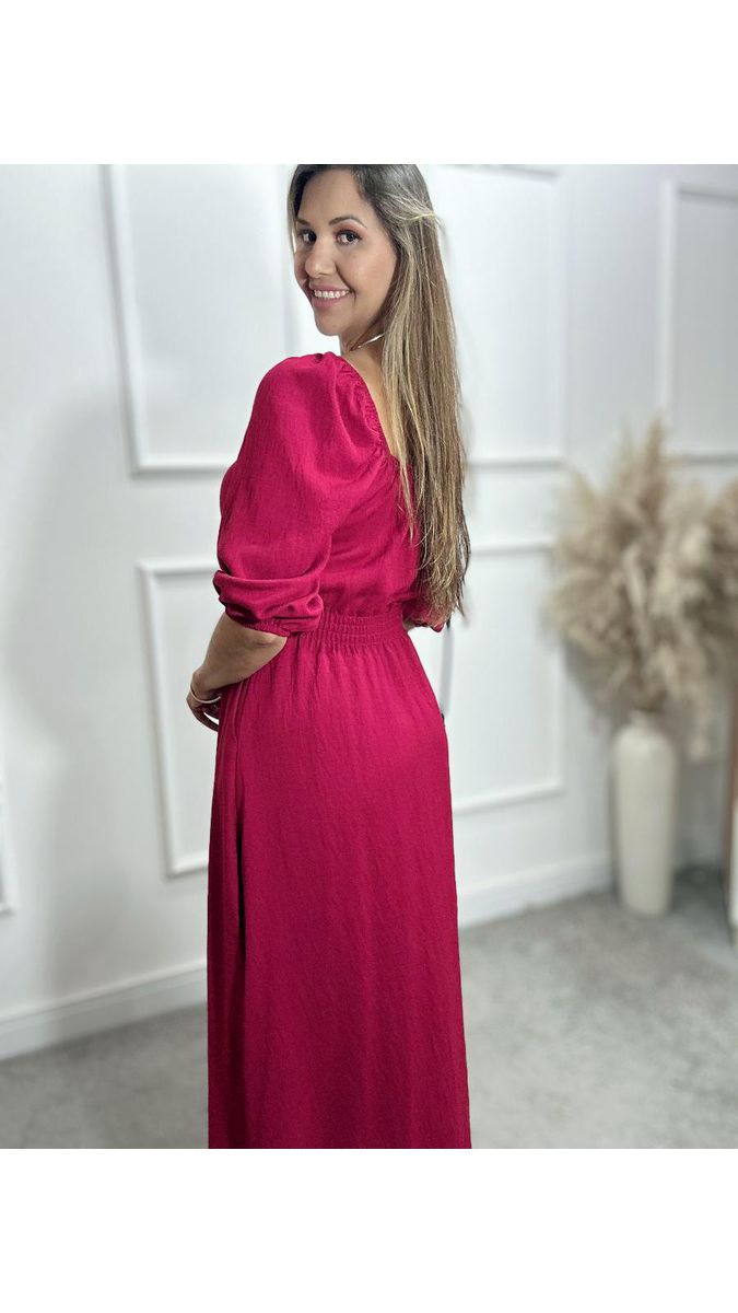 Vestido longuete Poliana manga 3/4 Ref:3551