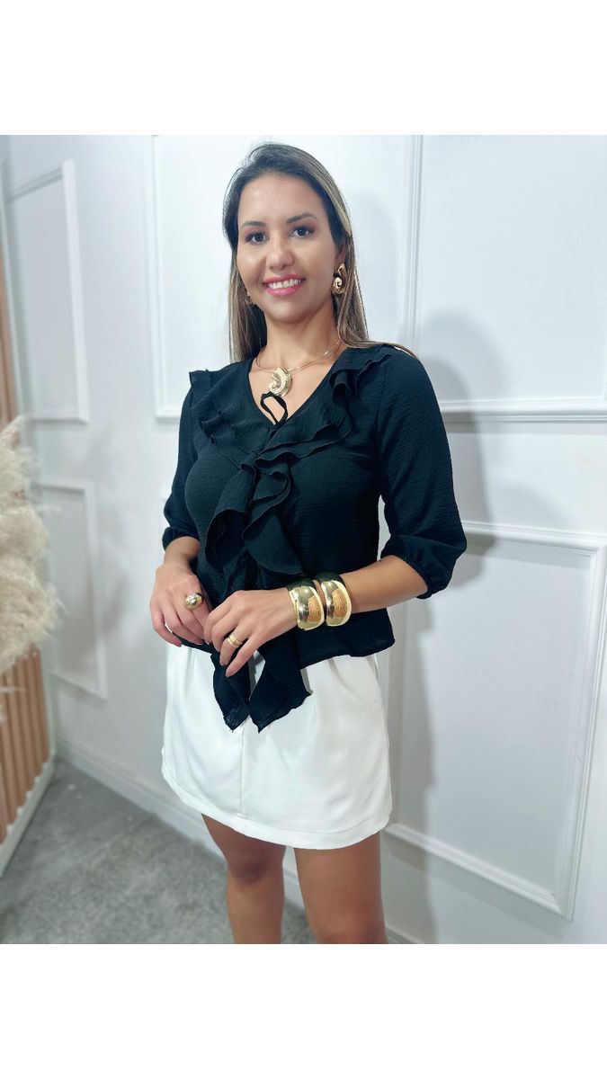 Blusa sofia babados Ref: 3569