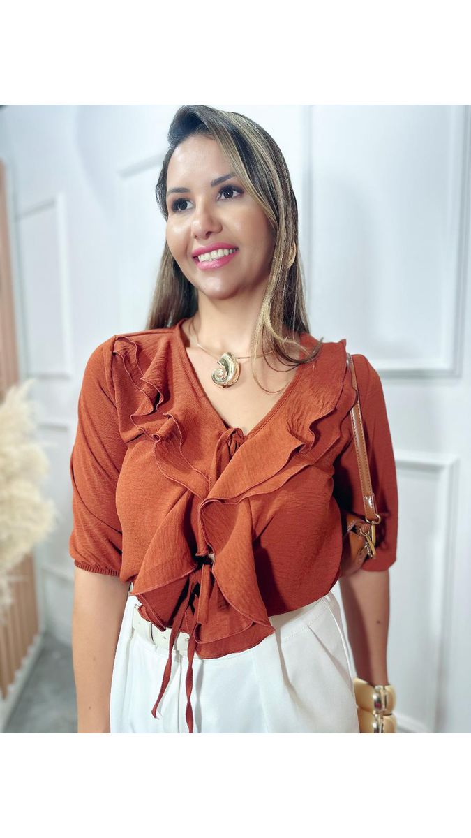 Blusa sofia babados Ref: 3569