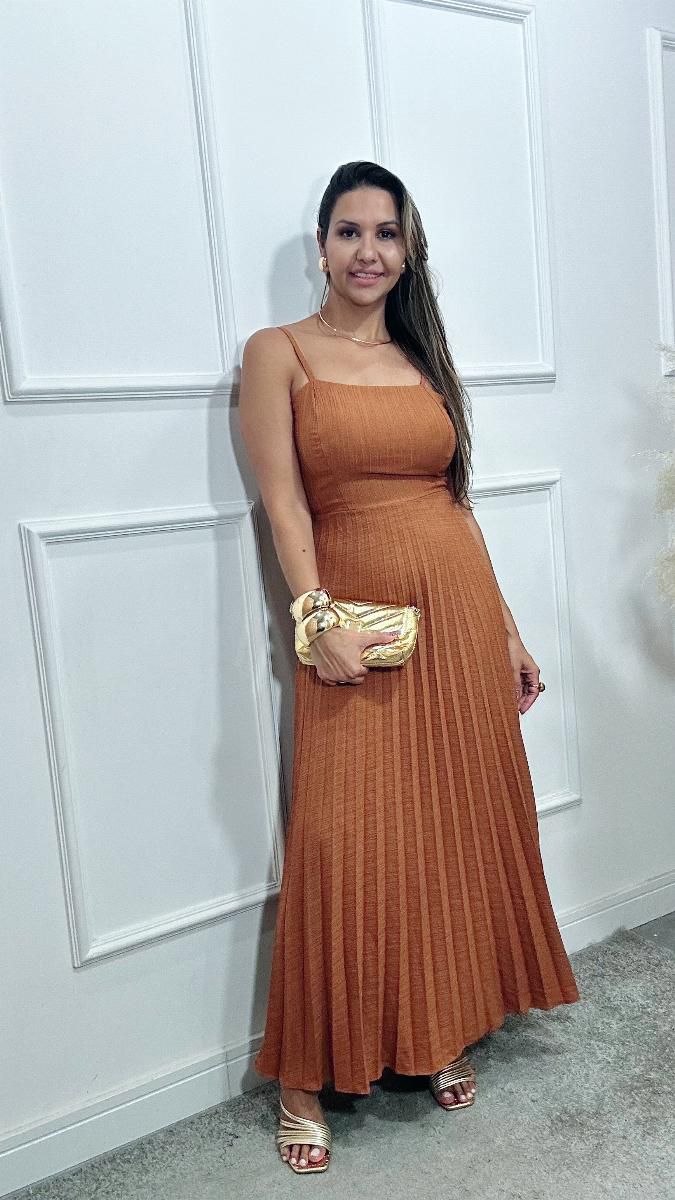 Vestido Karol plissado Ref:3574