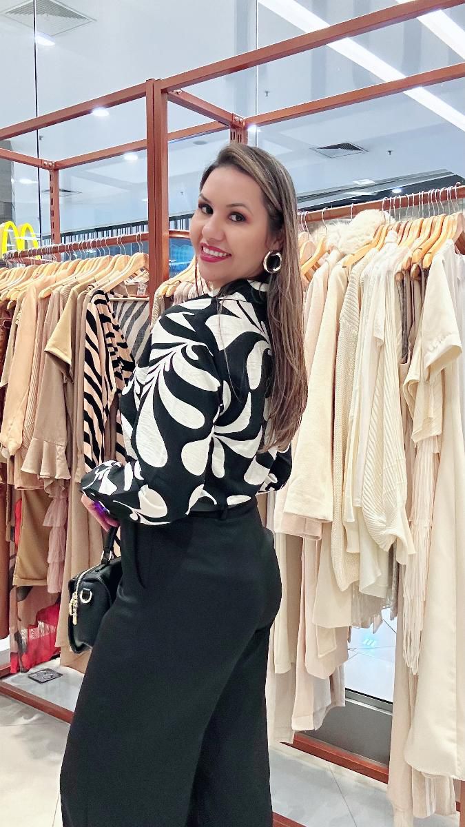 CAMISA ML SILVANA ABSTRAT REF:77286