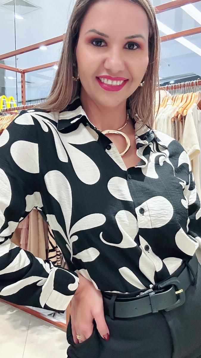 CAMISA ML SILVANA ABSTRAT REF:77286