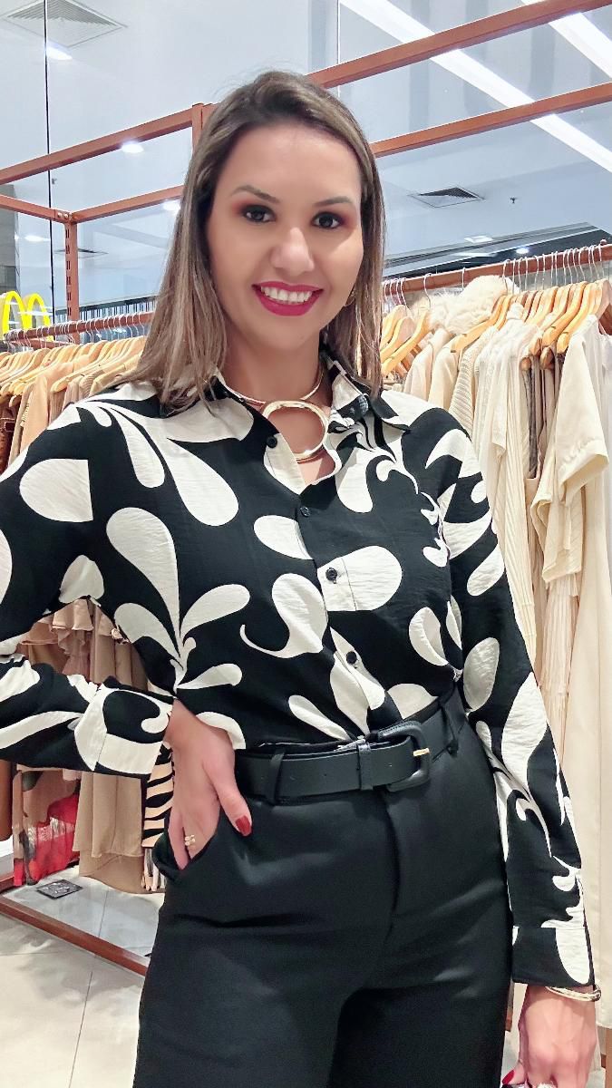 CAMISA ML SILVANA ABSTRAT REF:77286