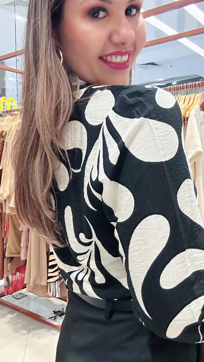 CAMISA ML SILVANA ABSTRAT REF:77286