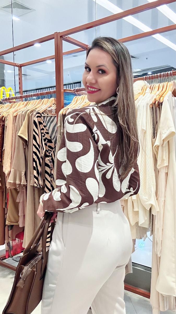 CAMISA ML SILVANA ABSTRAT REF:77286