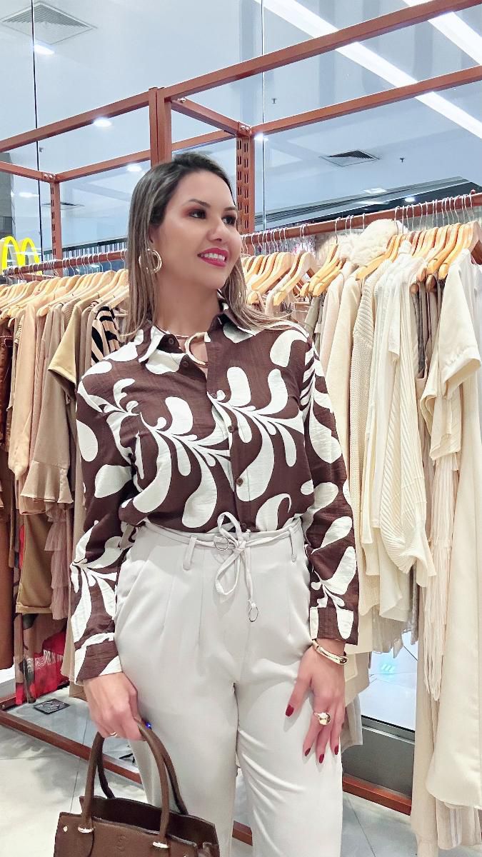 CAMISA ML SILVANA ABSTRAT REF:77286