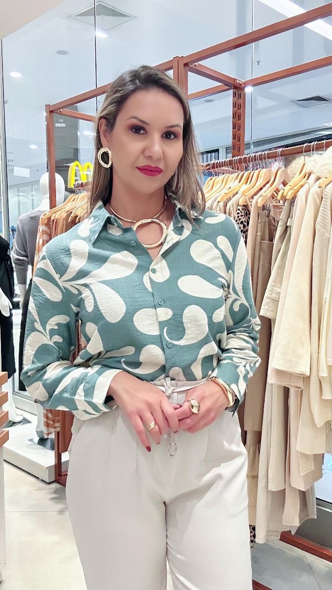 CAMISA ML SILVANA ABSTRAT REF:77286