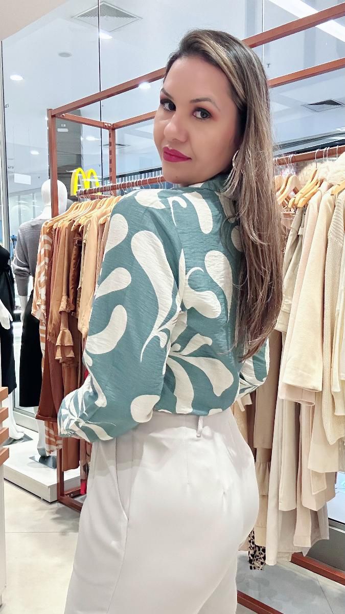 CAMISA ML SILVANA ABSTRAT REF:77286
