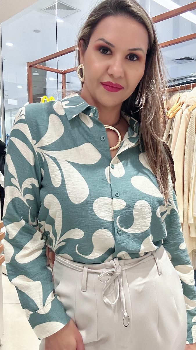 CAMISA ML SILVANA ABSTRAT REF:77286