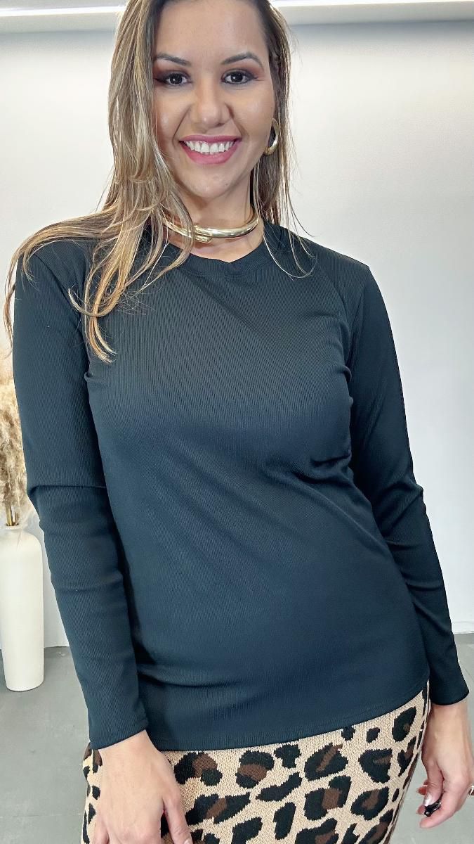 Blusa Joana canelada Ref:3731