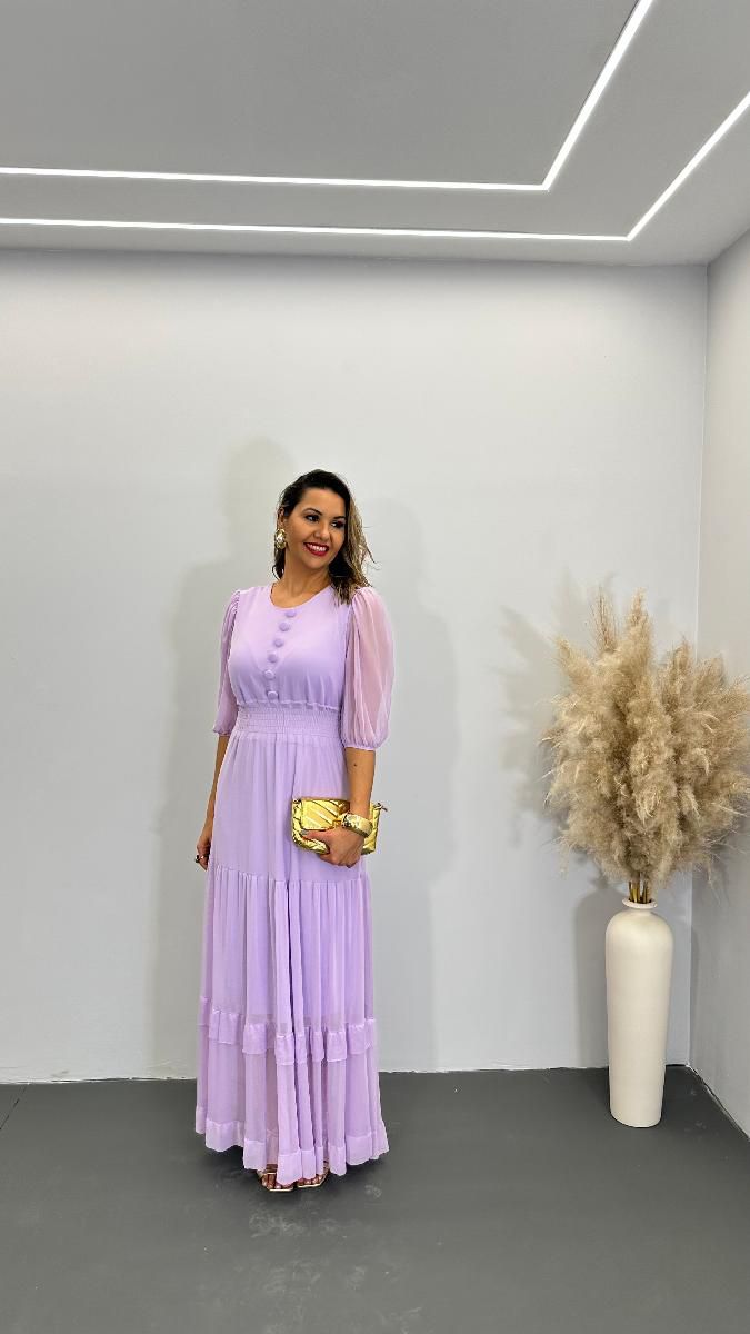 VESTIDO LONGO FEM NATALIA TULE REF 3776