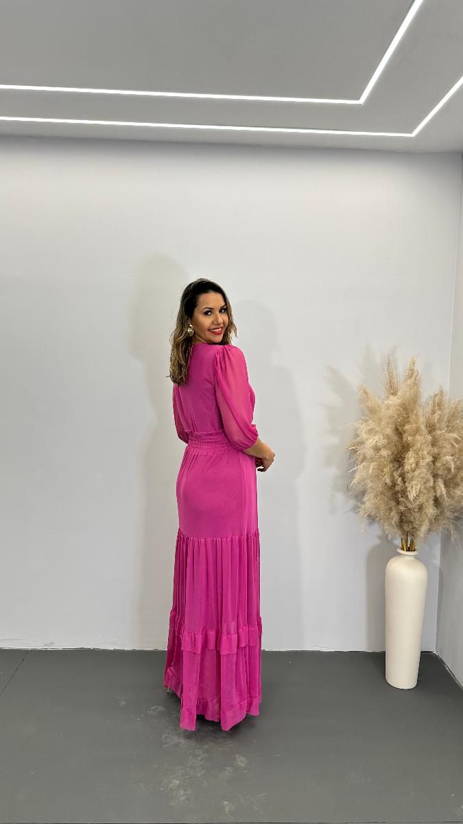VESTIDO LONGO FEM NATALIA TULE REF 3776