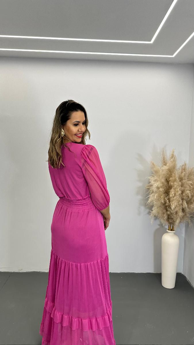 VESTIDO LONGO FEM NATALIA TULE REF 3776