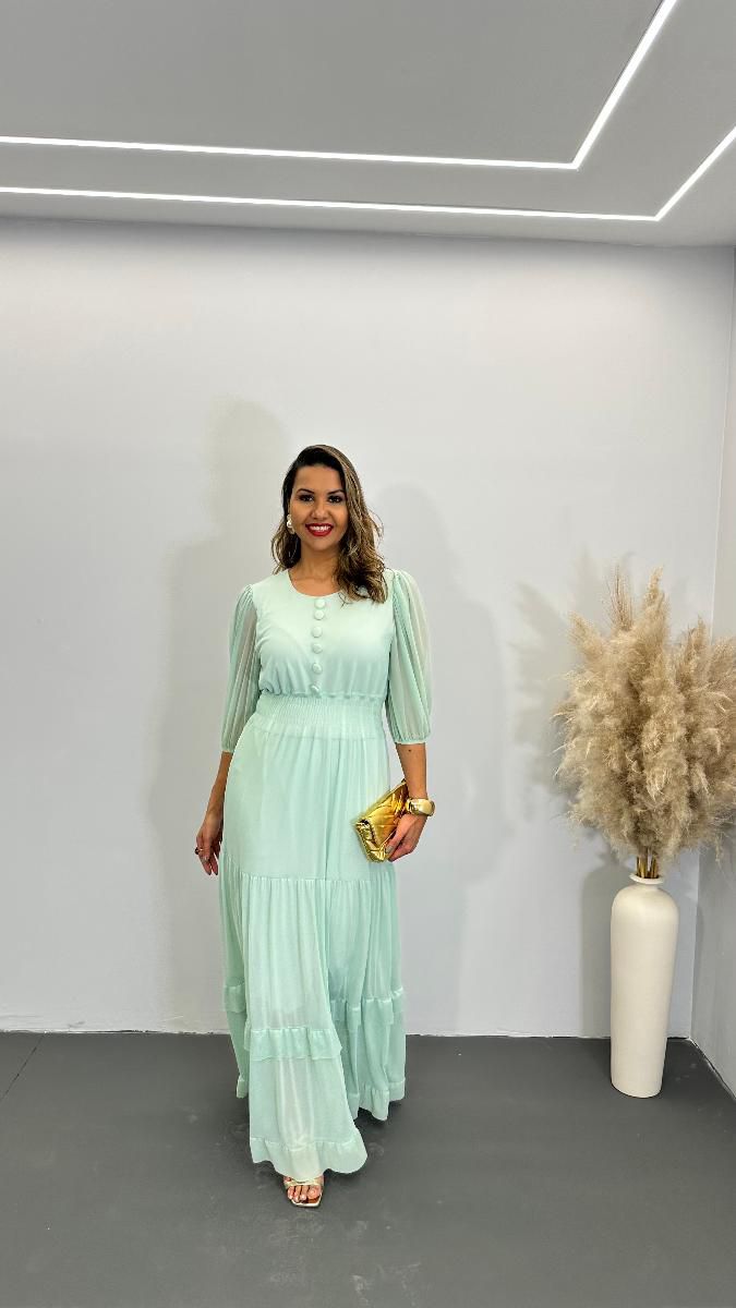 VESTIDO LONGO FEM NATALIA TULE REF 3776