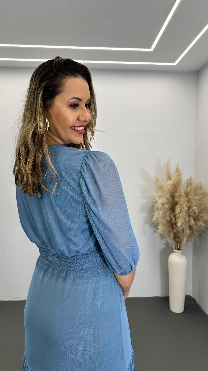 VESTIDO LONGO FEM NATALIA TULE REF 3776