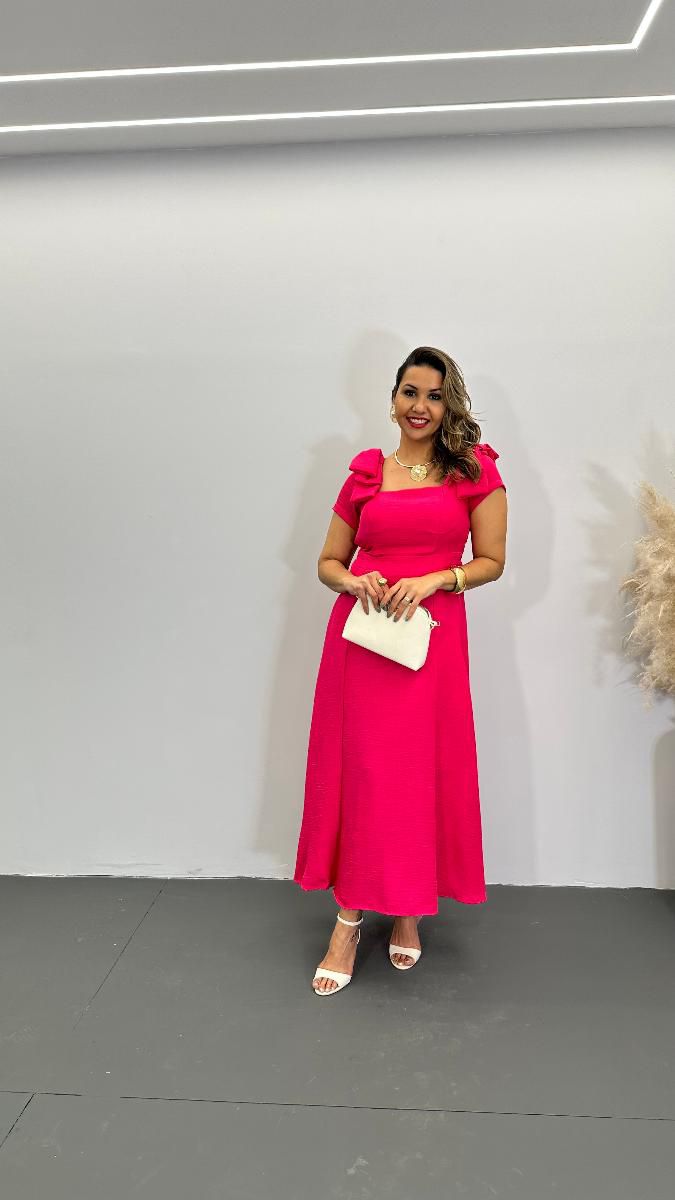VESTIDO MIDI FEM MONICA LAÇO REF 3777