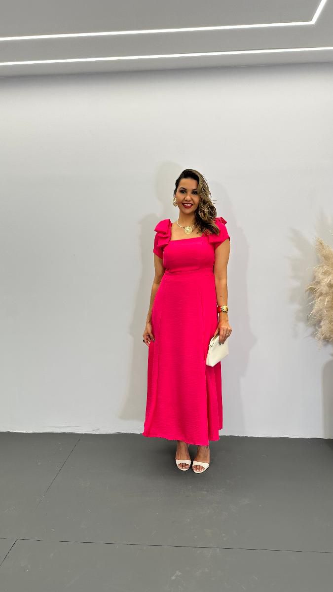 VESTIDO MIDI FEM MONICA LAÇO REF 3777