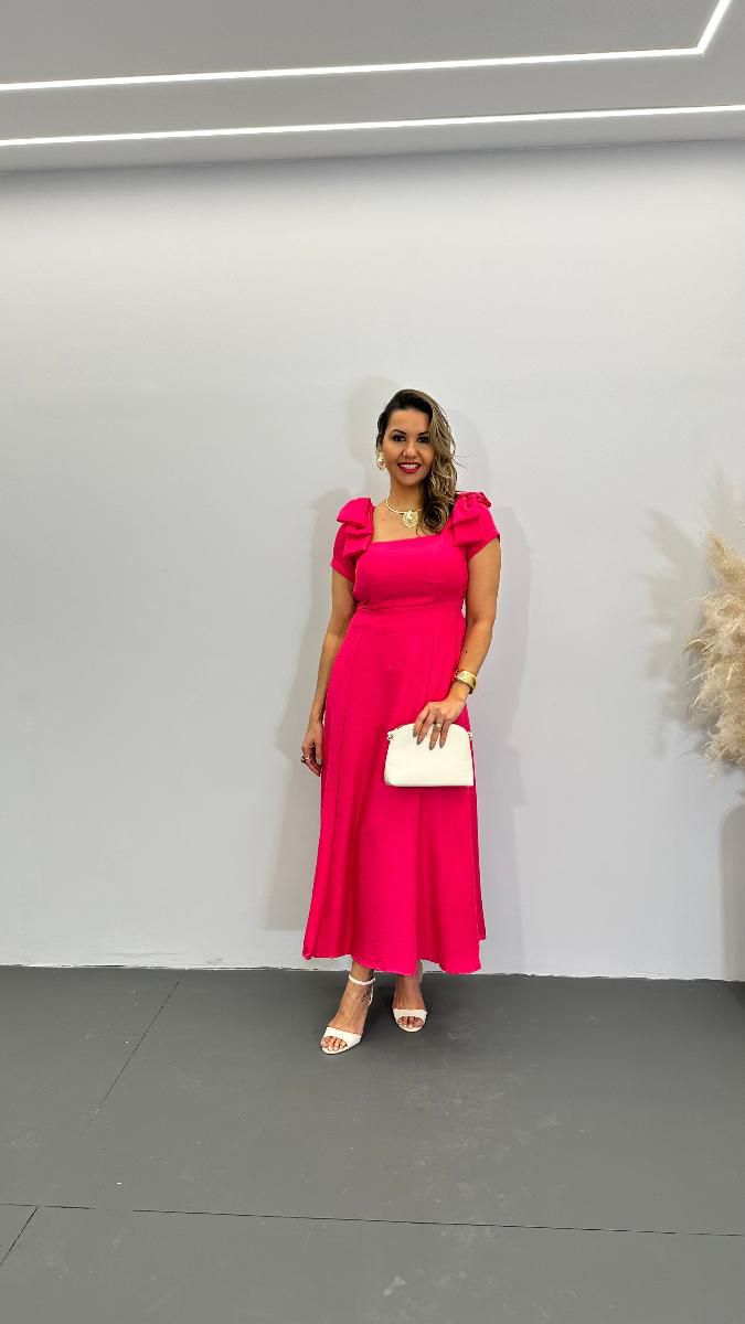 VESTIDO MIDI FEM MONICA LAÇO REF 3777