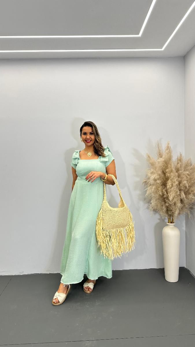 VESTIDO MIDI FEM MONICA LAÇO REF 3777