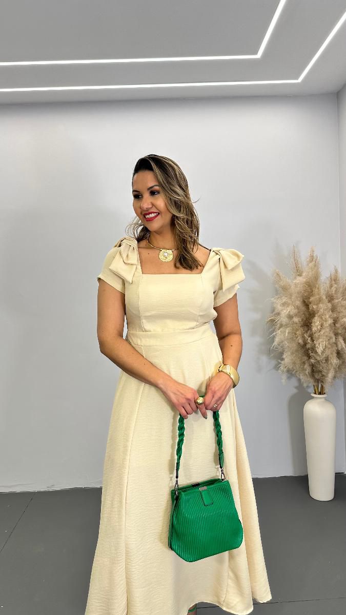 VESTIDO MIDI FEM MONICA LAÇO REF 3777