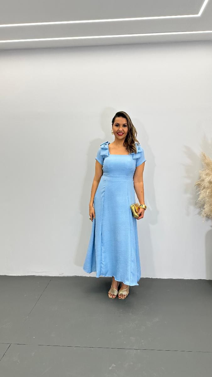 VESTIDO MIDI FEM MONICA LAÇO REF 3777