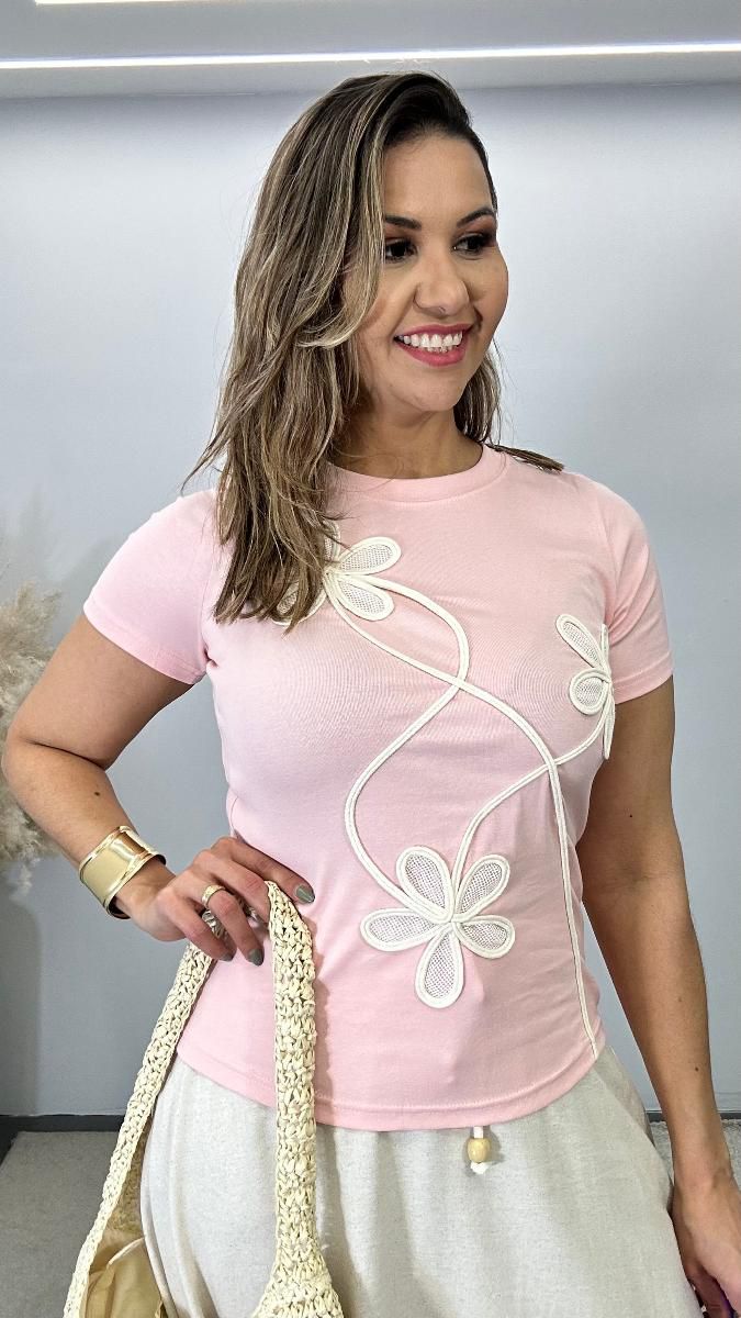 Blusa T-Shirt Flor Ref: 3790