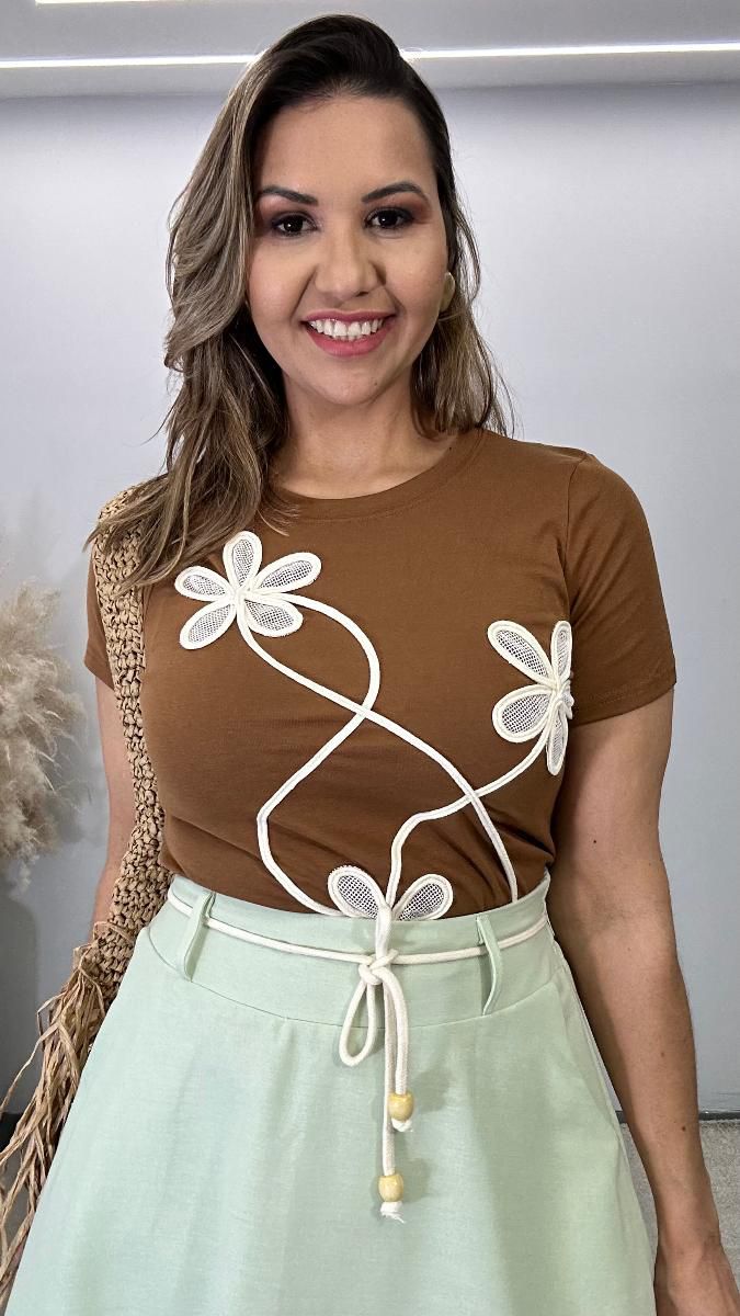 Blusa T-Shirt Flor Ref: 3790