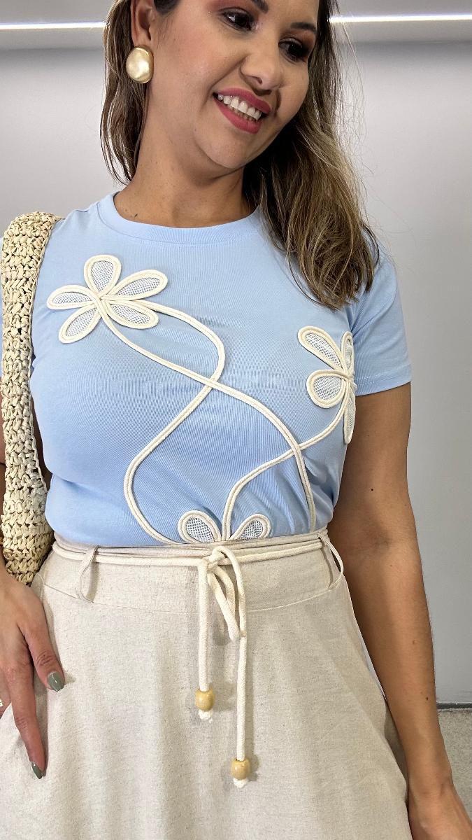 Blusa T-Shirt Flor Ref: 3790
