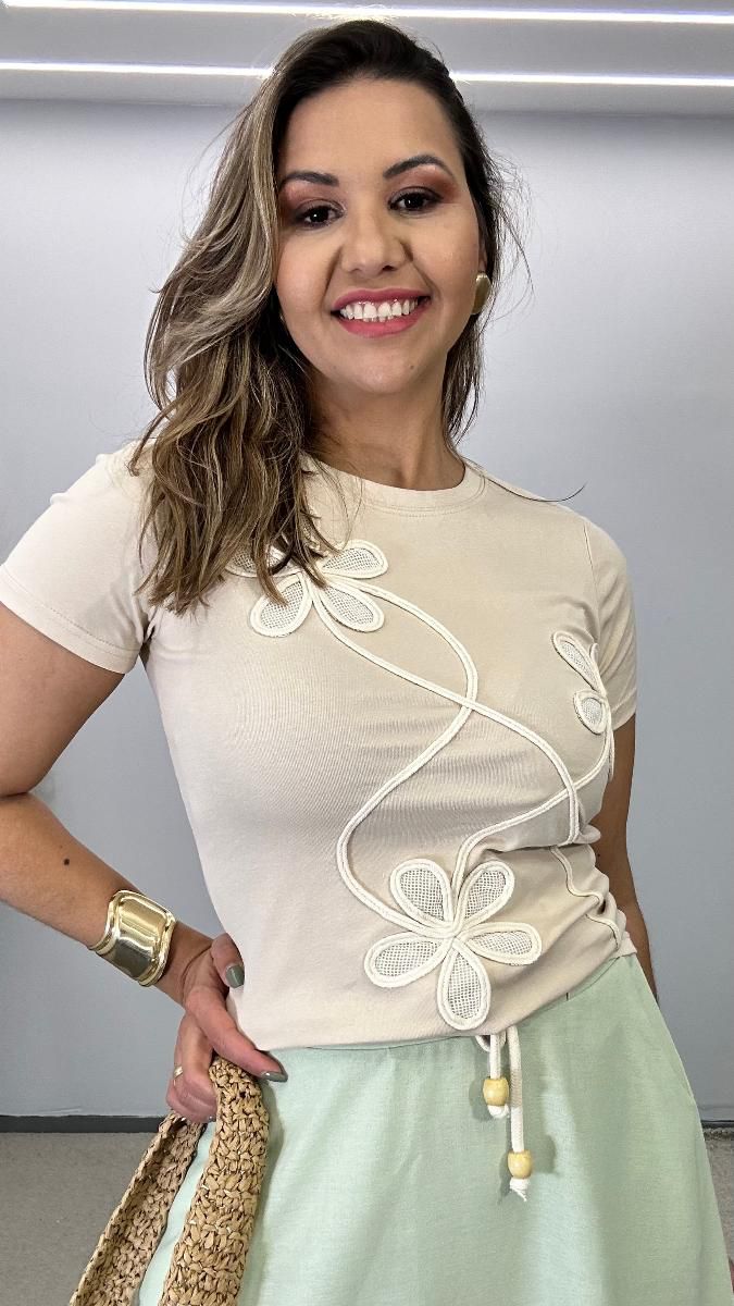 Blusa T-Shirt Flor Ref: 3790