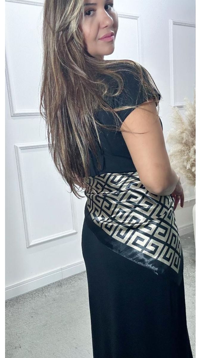 Vestido Longuete Ariede Preto