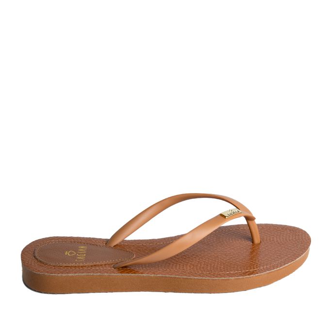 Chinelo de Dedo Caramelo Flop Palmilha Cobra