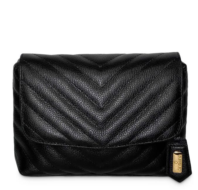 Bolsa Camila Preta Couro Matelassê