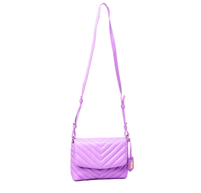 Bolsa Camila Lilás Candy Couro Matelassê