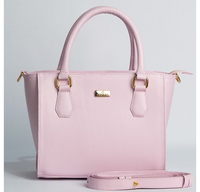 Bolsa Tote Rosa Candy Couro Alça Removível