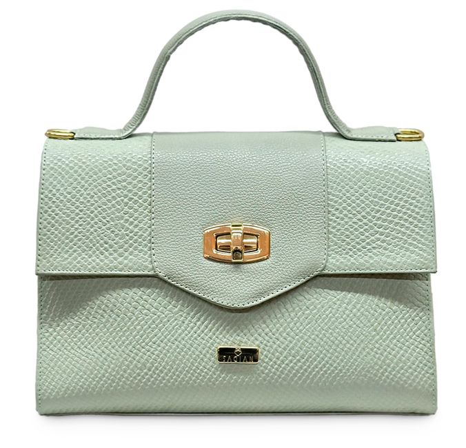 Bolsa Tote Verde Musgo Couro Cobra