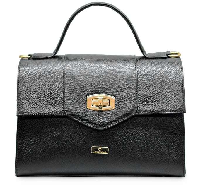 Bolsa Tote Preta Couro