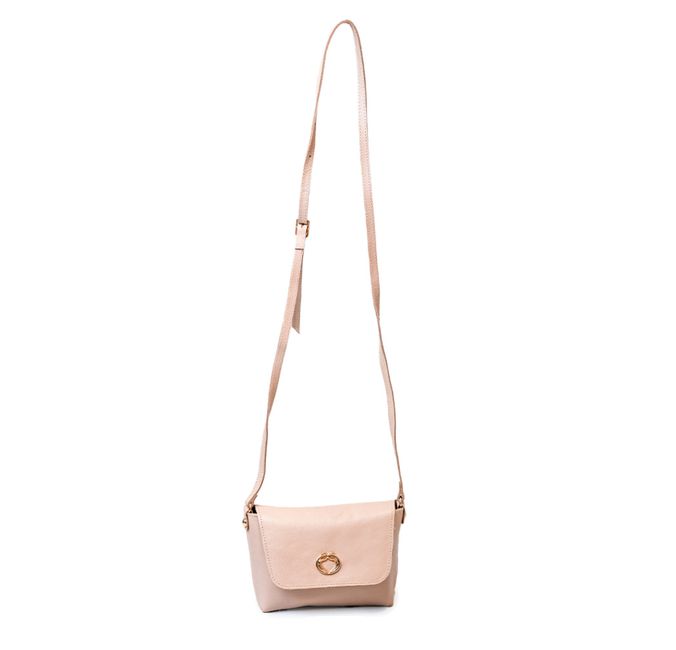 Bolsa Tiracolo Bege Em Couro Pequena Alice