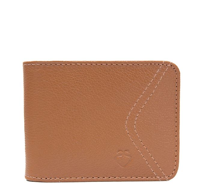 Carteira Masculina Caramelo em Couro